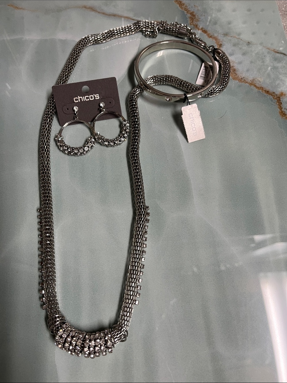 NWT Chicos necklace, bracelet and earrings